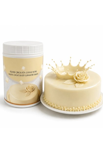 Crema Ganache Premium - CIOCOLATA ALBA - (gata de utilizare) - 1kg -