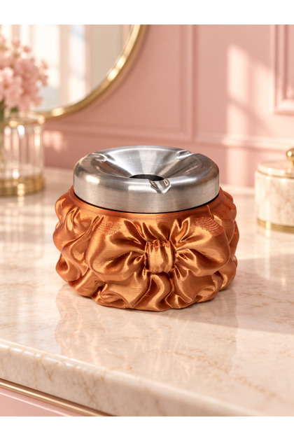 Bowknot Decorative Odorless Ashtray – with Metal Container
