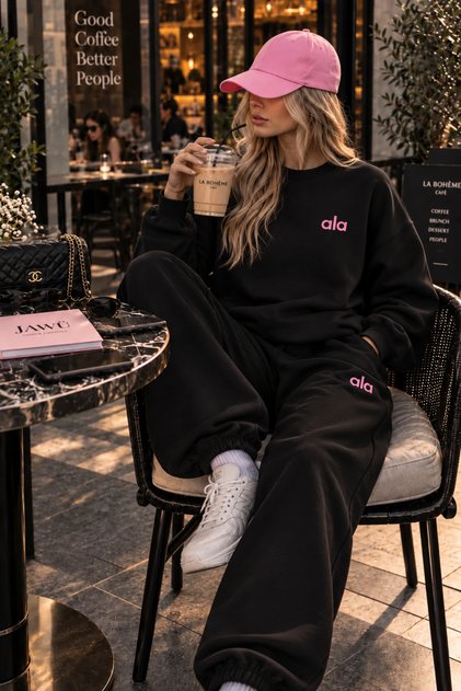 Ala Printed Cotton Oversize Premium Shardonlu Sweet-Sweatpants Set (Combination)