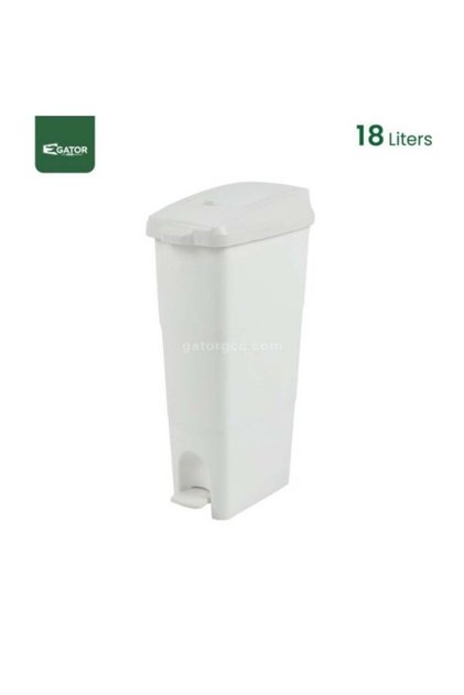 Feminine Hygiene Pedal Bin with Lid | Slim Sanitary Waste Bin | Hands-Free Disposal for Washrooms, Clinics & Commercial Restrooms | 18 Liters | White