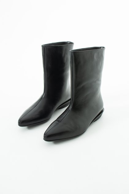 Moira Genuine Leather Flat Boots Pointed Toe Daily Women's Boots