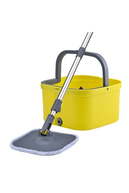 Spin Mop with Bucket – Durable Design, Adjustable Handle, Microfiber Pad-2.9L