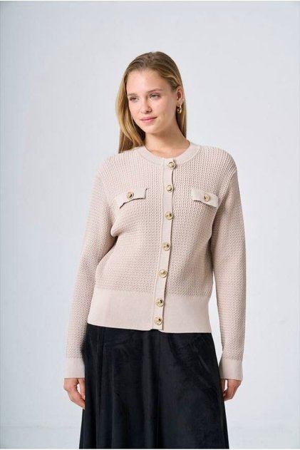 601 Cardigan tricotat Bürümcük, mercerizat, cu nasturi aurii