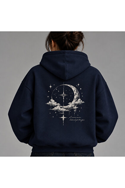 Unisex Men/Women Ayy Colorful Custom Printed Cotton Oversize Hooded Sweatshirt