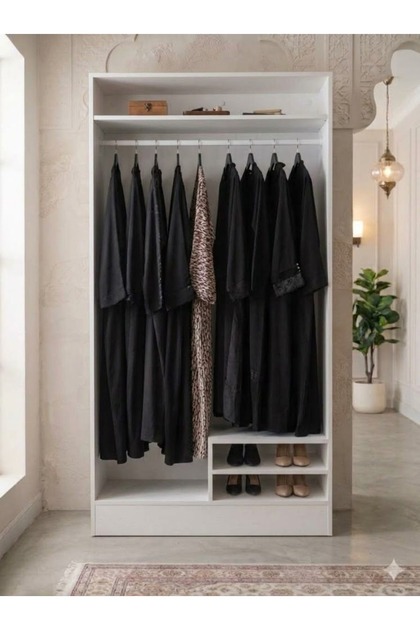 Modern Open Closet Organizer Functional Design Wardrobe (Without Doors)