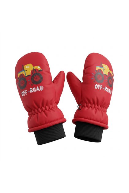 3-6 Years Old Children's Fleece Snow Gloves Cold and Windproof Ski Gloves
