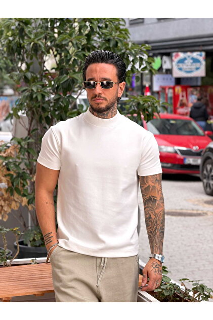 Yarım Balıkçı Kalıp DoubleFace Kumaş Tshirt