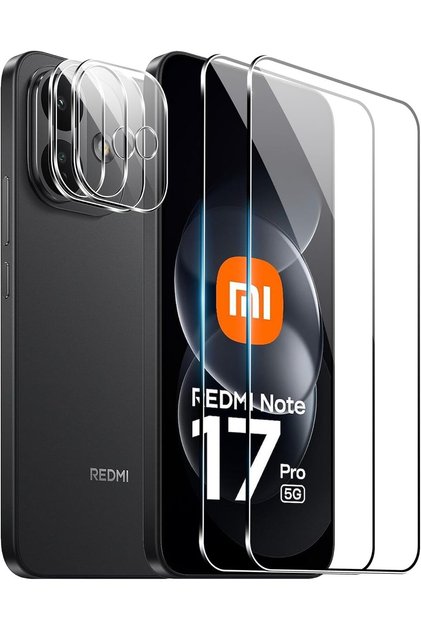 Xiaomi Redmi Note 17 Pro 5g Compatible Fingerprint Activated Nano Glass Screen Protector, 9H Hardness Protector and Lens Protector