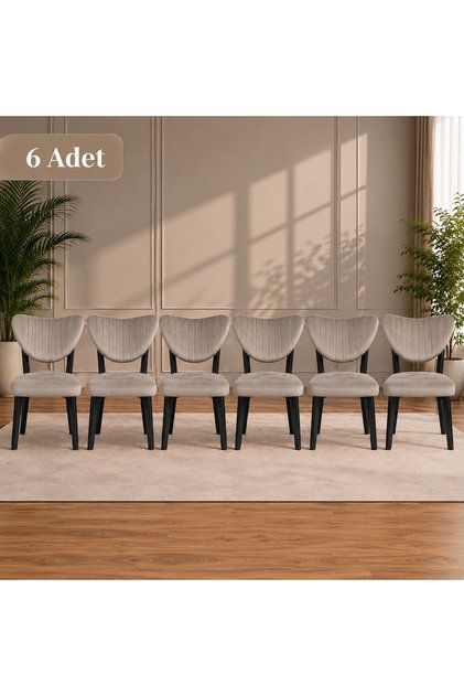 6 ADET Elma Model Mutfak Sandalyesi,Yemek Odası Bahçe Balkon Otel Restoran Kafe Salon Sandalye| 6 ADET