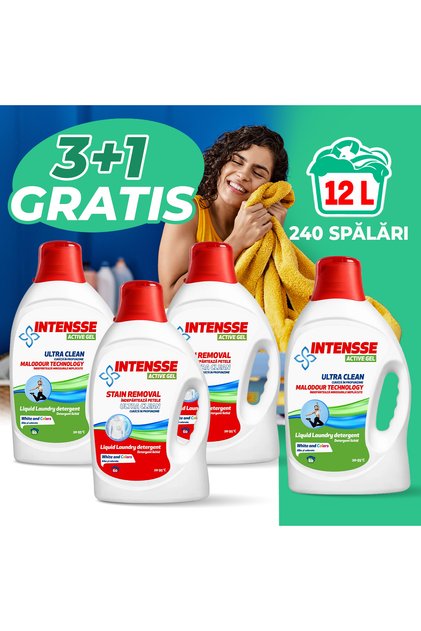 Detergent Lichid Active Gel 3+1 Gratis, 240 Spălări