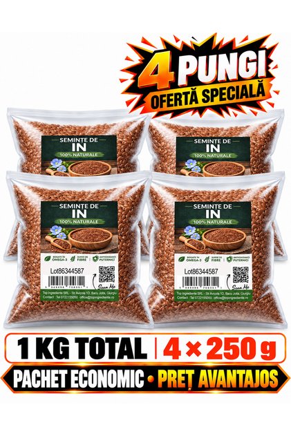 Опаковка 4х250гр Семена от лен - 1КГ