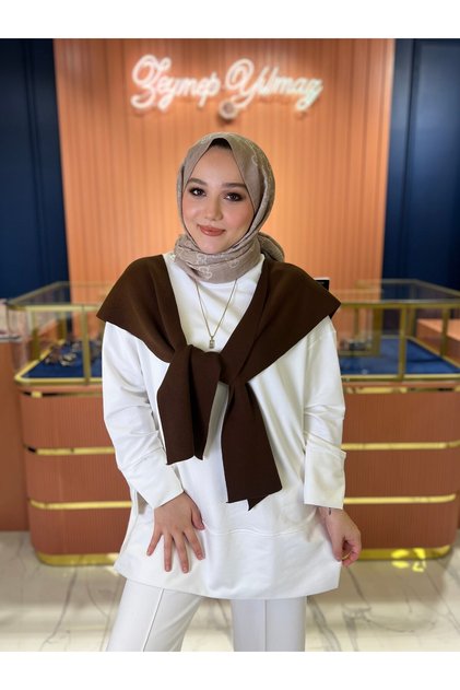 Shoulder Scarf Bitter Brown