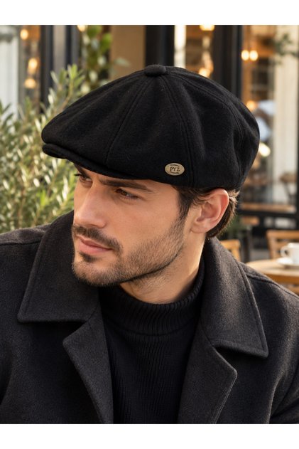 English Style Eight-Piece Cap - Kaşe Kasket Hat