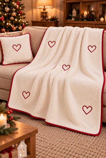 Welsoft Fleece TV Blanket: Embroidered, Soft Plush, Piped, Armchair Throw, and Knee Blanket