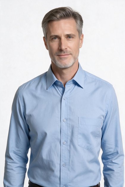 Men's Classic Fit Pocket Easy-Iron Wrinkle-Resistant Shirt