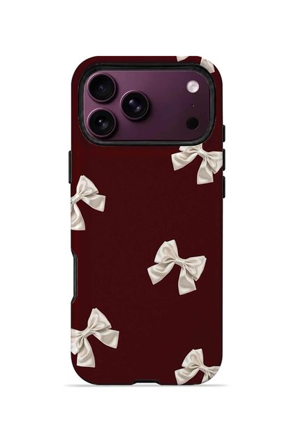 iPhone 18 Pro Vorian Double Layer Ivory Bow Scatter Case