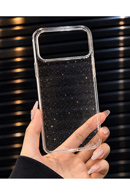 iPhone 17 Pro Max (6.9 Inch) Compatible Super Slim Silvery Shiny Sparkling Hard Glossy and Non-Yellowing Thin Transparent Mica Case