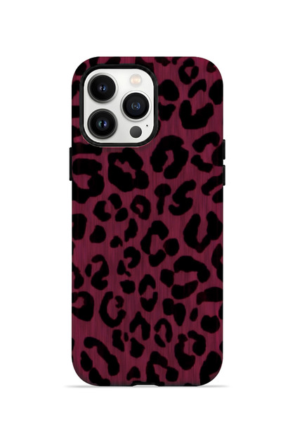 iPhone 14 Pro Vorian Double-Layered Case in Fuchsia Leopard Print