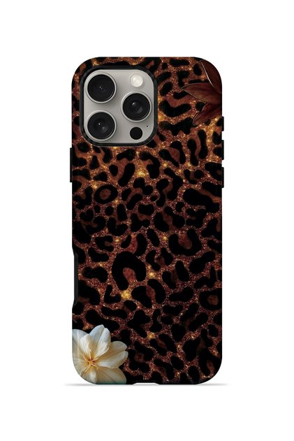 iPhone 16 Pro Max Vorian Double Layer Dark Leopard Flower Case