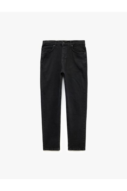 Regular Waist Cotton Tapered Jean Pants with Pockets - Joe Jean