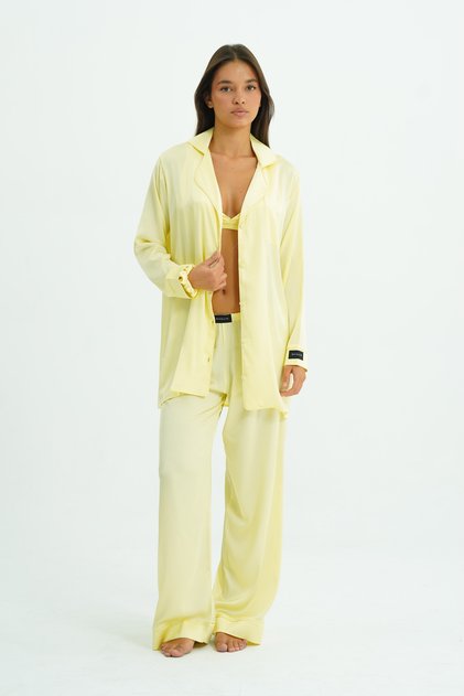 Limoncello – 4 Piece Satin Pajama Set