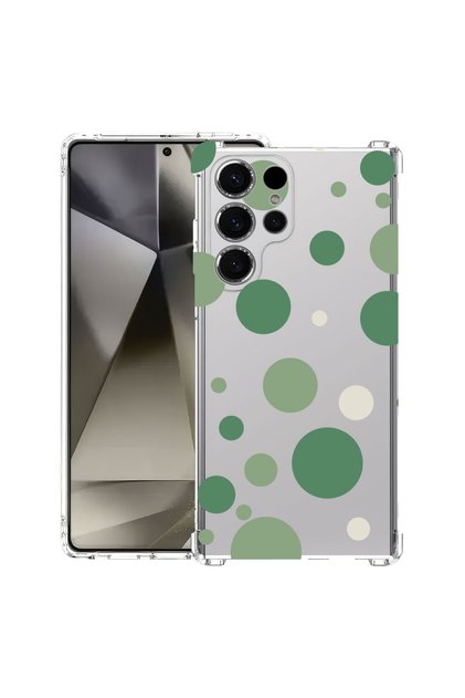 Husă Antișoc pentru Samsung Galaxy S25 Ultra, Buline Verzi, 1966840 AS 2137