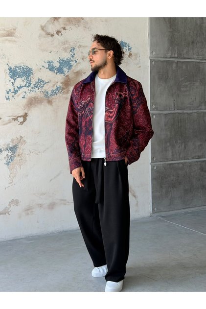 Camel Pattern Zipper Jacket t