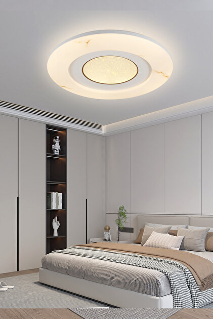 Alvera 50'lik Yuvarlak Ledli 140 Watt Plafonyer 3 Renkli Avize