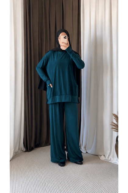 Double Pocket Sandy Pants Suit - Mg - Green