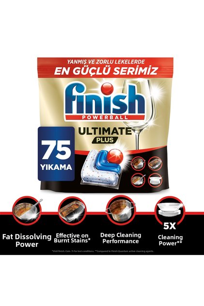 Ultimate Plus All in One Dishwasher Detergent Capsule Tablet 75 Pieces