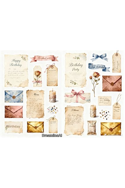 Birthday Themed Sticker Set (21X30 cm 1 Piece)