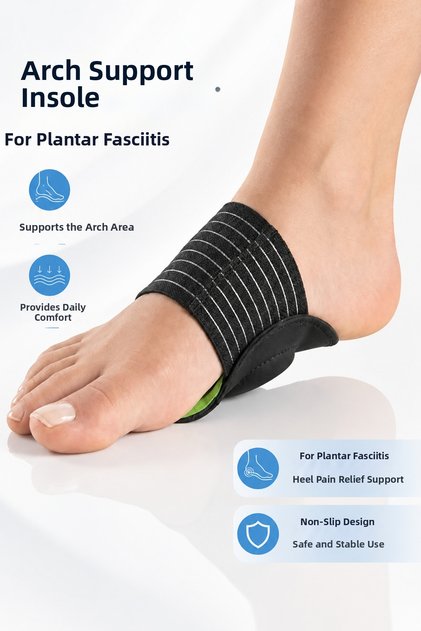 2Pcs Foot Arch Support Pad Arch Support Apparatus for Plantar Fasciitis Foot Sole Support Band