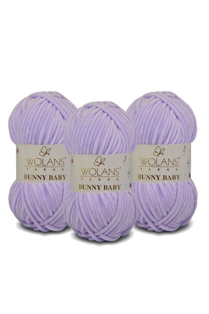 Bunny Baby Velvet Knitting Yarn 415 Light Purple - Pack of 3