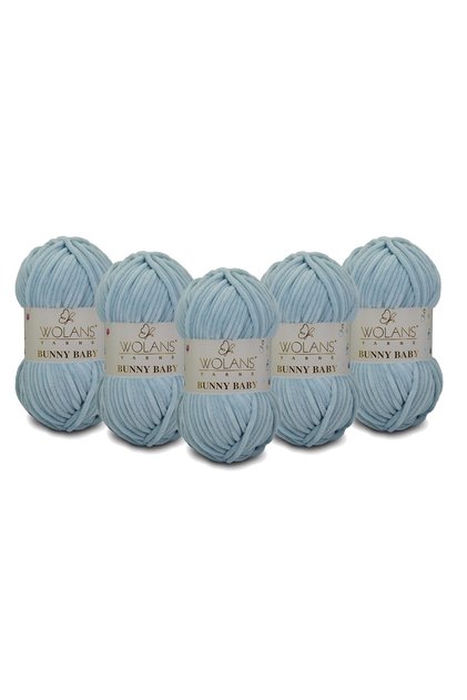 Bunny Baby Velvet Knitting Yarn 448 Bulut - Pack of 5