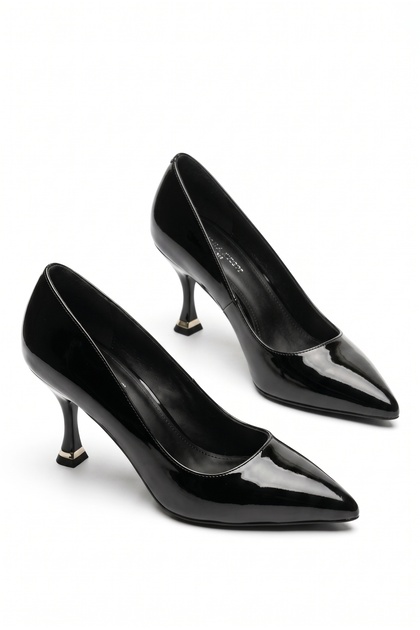 Women's Stiletto Patent Leather Closed Back Stylish Women's Stiletto