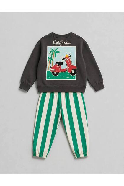 Boy's Cotton Suit with Back Print Detail