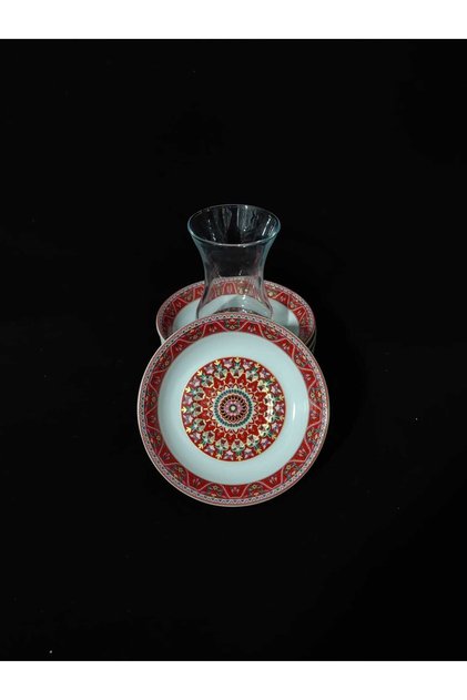 Isfahan Hub Lady Porcelain 6-Piece Tea Plate