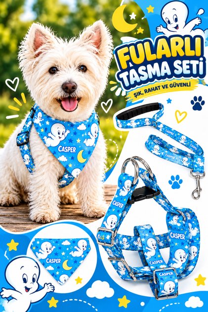 Adjustable Scarf, Chest Harness and Travel Strap Set of 3