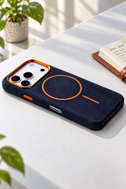 İphone 17 & 18 Pro Kılıf Kamera Korumalı MagSafe Özellikli İçi Süet Suni Deri Joko Luno Kapak