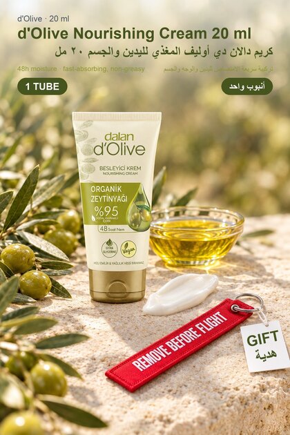 D'Olive Olive Oil Nourishing Hand & Body Cream 20 ml X 1 Tube
