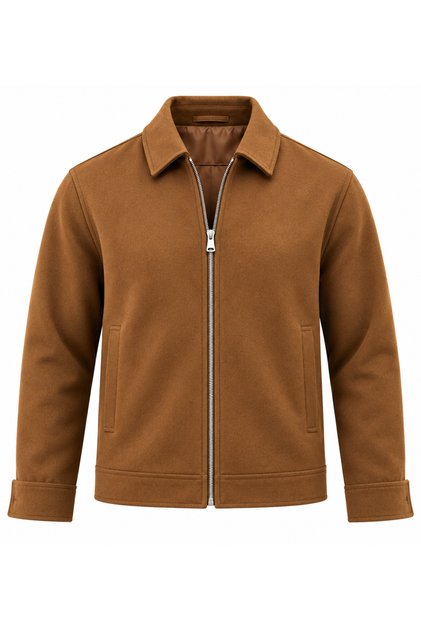 Shirt / Collar Zippered Cashmere Coat 5610