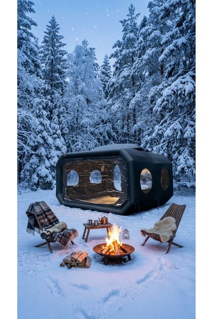 GLAMPING Uzay Kapsülü Şişme Kamp Çadırı 350*300*200CM