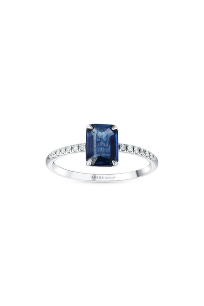 0.08 Karat Safir Taşlı Pırlanta Yüzük
