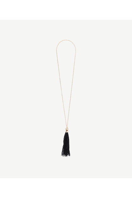 Tassel Detailed Long Chain Necklace