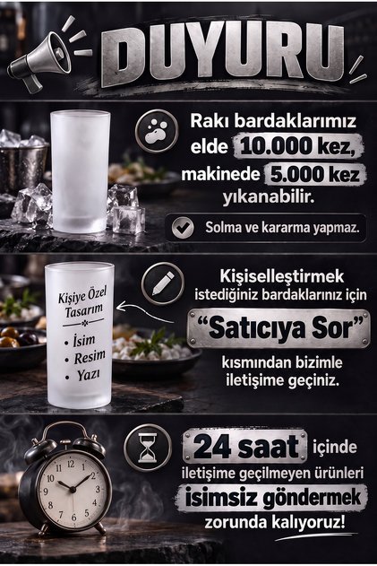 Kişiye Özel Baskılı 2'li Buzlu Rakı Bardağı Seti – İsim, Fotoğraf ve Yazı Tasarımlı 2’li Özel Hediye Rakı Bardağı Seti