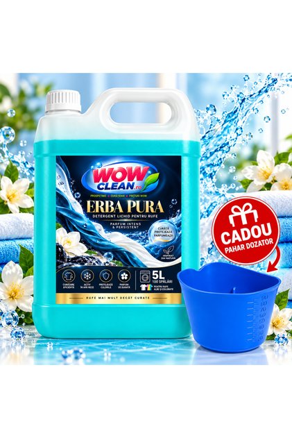 Detergent gel Erba Pura Fresh, 5L | 100 spălări
