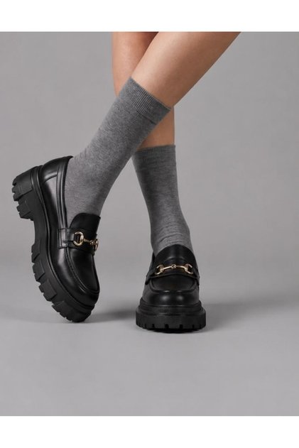 Siyah Rugan Oxford Kolej Harajuku Tarz Lolita Gothicstyle Ayakkabı