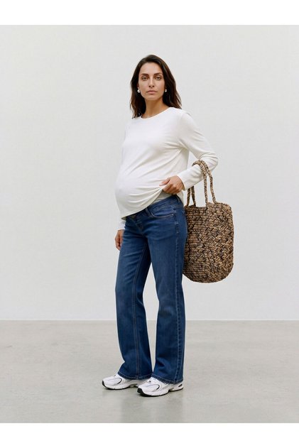 Umstandsjeans mit Schlag MLEDINA Mittlere Taille Ausgestellt