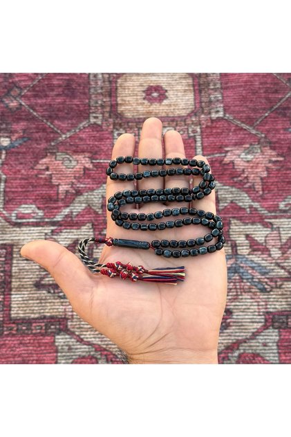 سبحة بكالايت من الخامات المصنعة الجديدة عدد الخرز 99 مقاس الخرز 5.5*6.5 ملي بكركوشة قماش تعتبر من ال