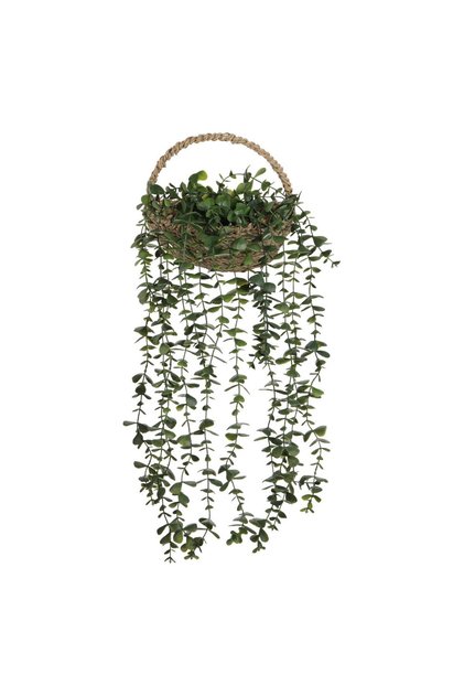 Ghiveci decorativ suspendabil, cu plantă suculentă artificială curgătoare, din plastic, 60 cm